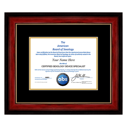 American Board of Sexology Certified Sexology Device Specialist Certification